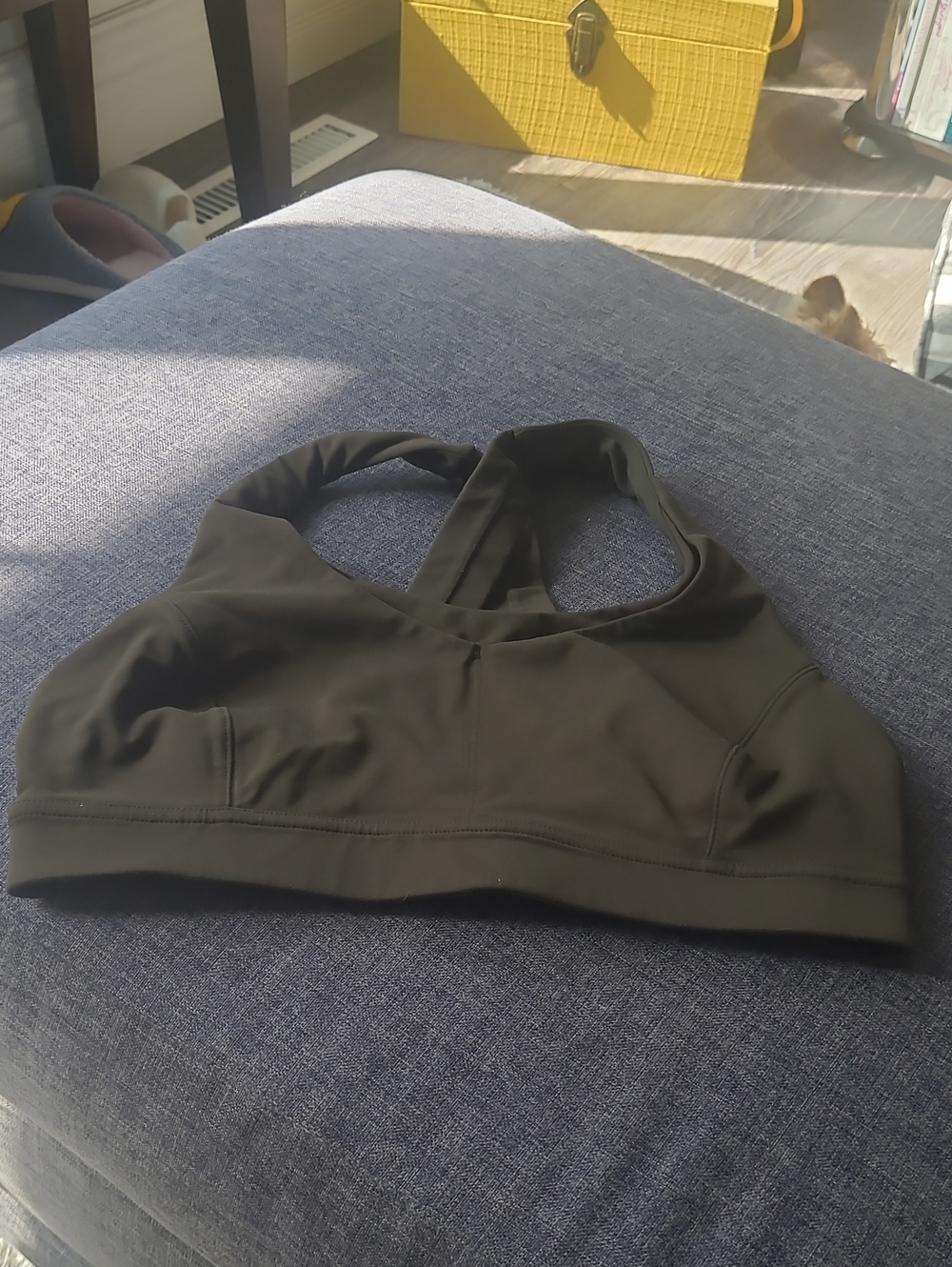 lululemon athletica Khaki Green Brown Racerback Sports Bra